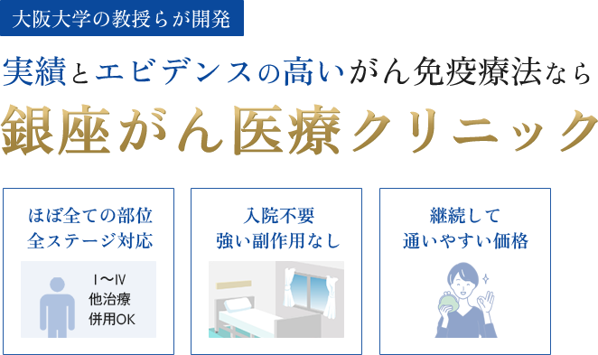 実績とエビデンスの高いがん免疫療法 │ 銀座がん医療クリニック